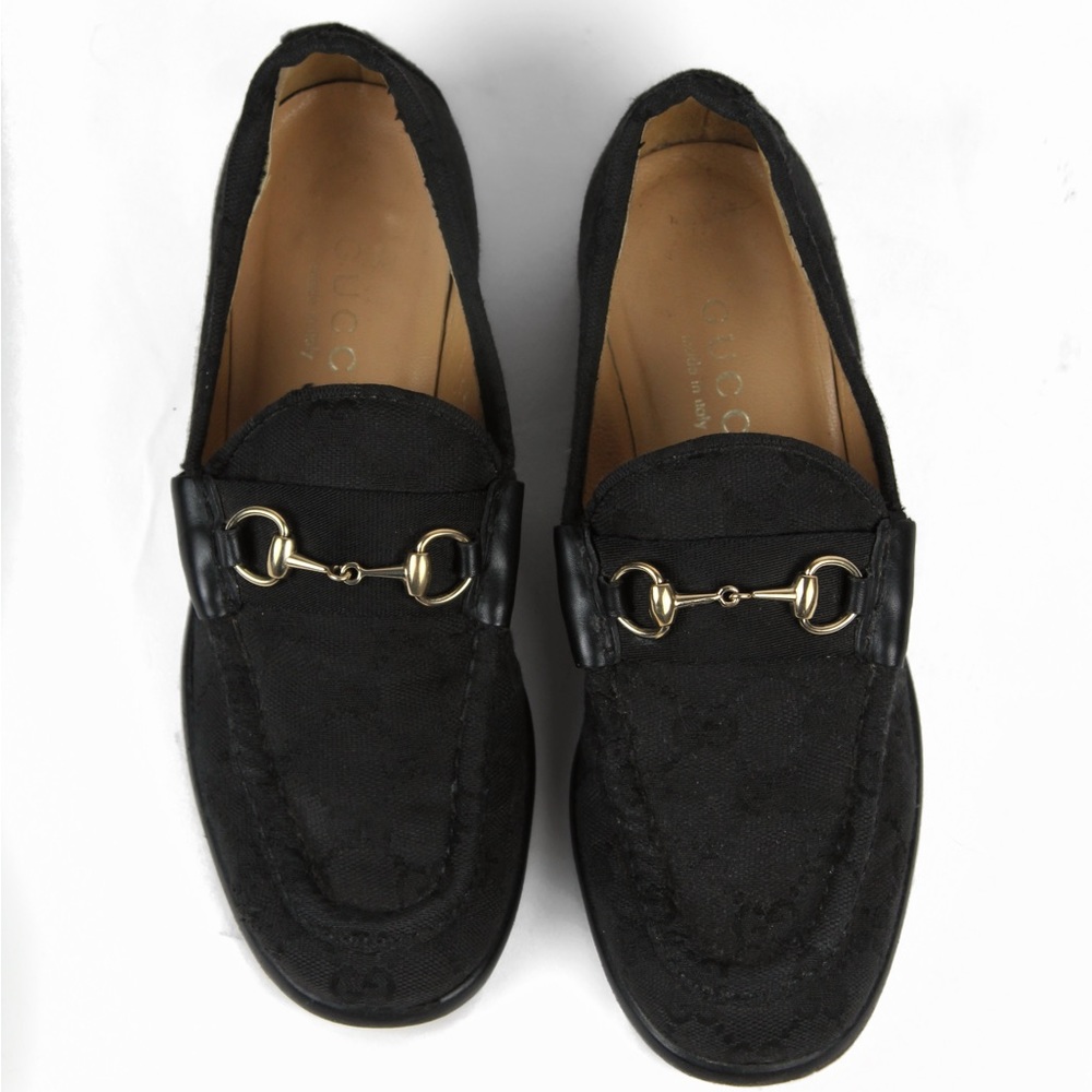 Gucci Monogram Horsebit Loafers